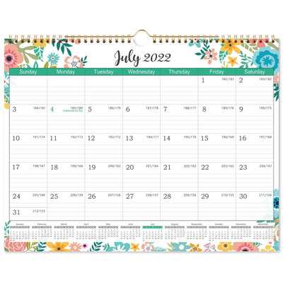 JACKEY Calendar 2022-2023 - Wall Calendar 2022-2023, 18 Month, July